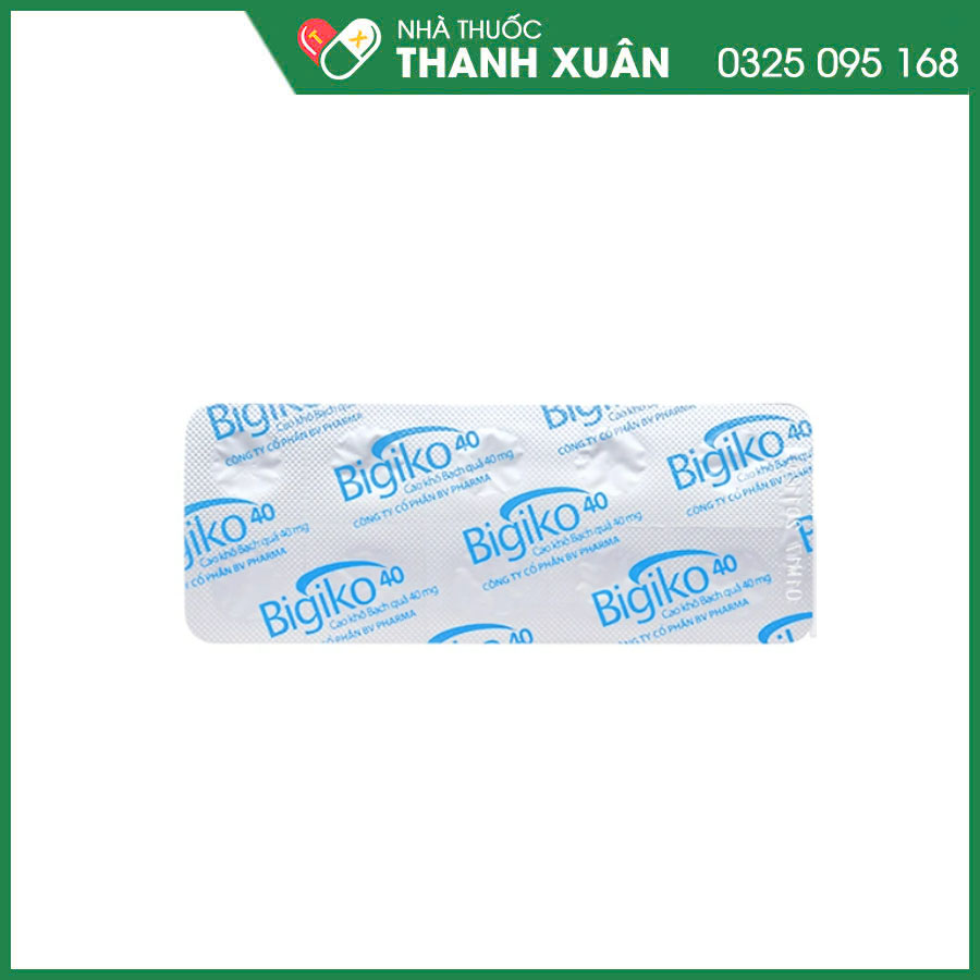 Bigiko 40 thuốc điều trị thiểu năng tuần hoàn não, suy giảm trí nhớ, cải thiện hội chứng Raynaud